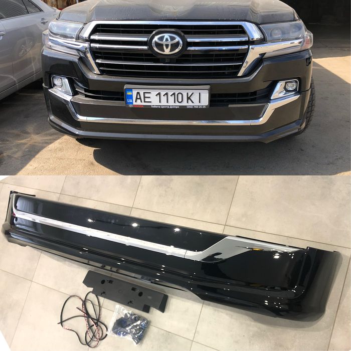 Юбка губа обвес переднего заднего бампера Toyota Land Cruiser 200