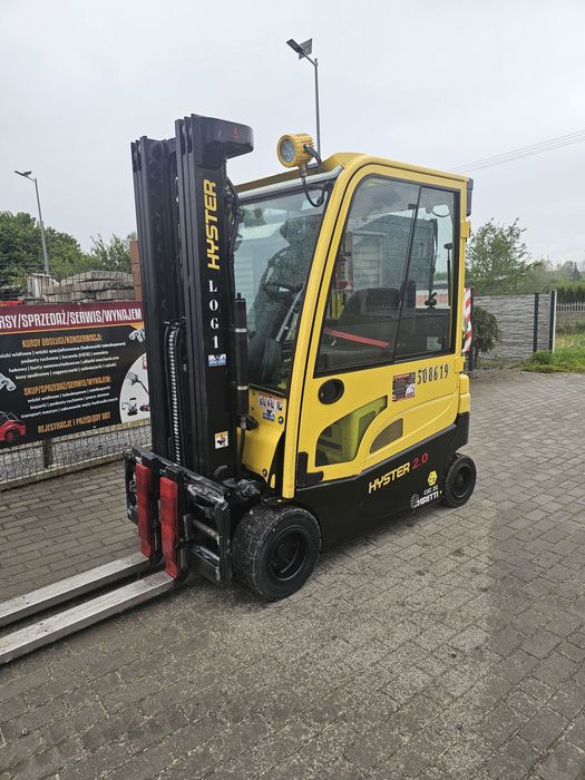 Wózek widłowy elektryczny HYSTER J2.0XN  2019rok jak nowy tylko 1526h Triplex 4 sekcje przesuw pozycjoner 48V 750Ah prostownik transport gwarancja