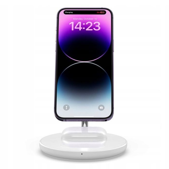 Ładowarka bezprzewodowa indukcyjna 2w1 QI 15W Magnetic MagSafe do