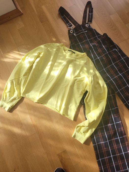 Spodnie na szelkach i bluza rozmiar M/L