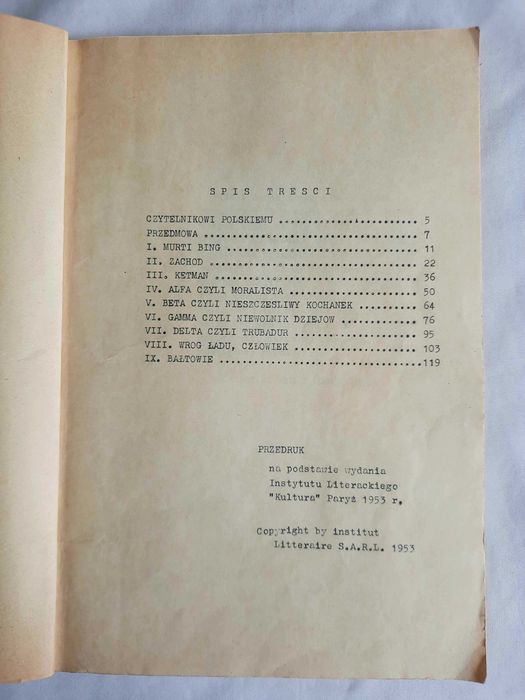Miłosz Zniewolony Umysł Wydanie Podziemne Solidarność Maszynopis 1981 r. II Obieg