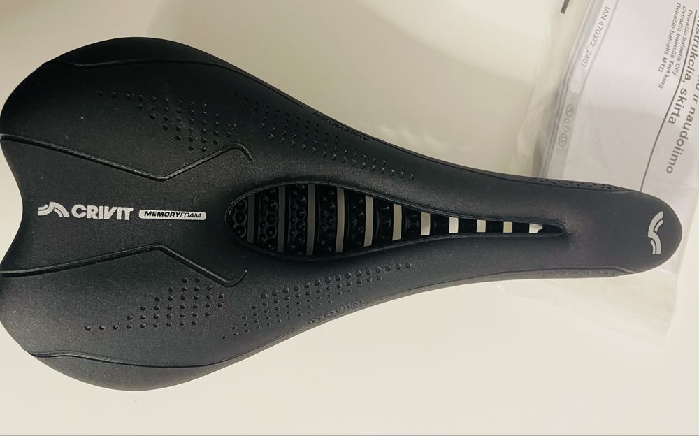 CRIVIT Siodełko rowerowe z pianką memory MTB 27 x 14 x 7 cm dziec