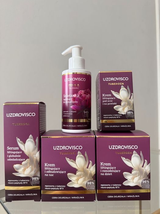 NOWY Zestaw Uzdrovisco Tuberoza + Peonia | 5 kosmetyków | Zapakowane