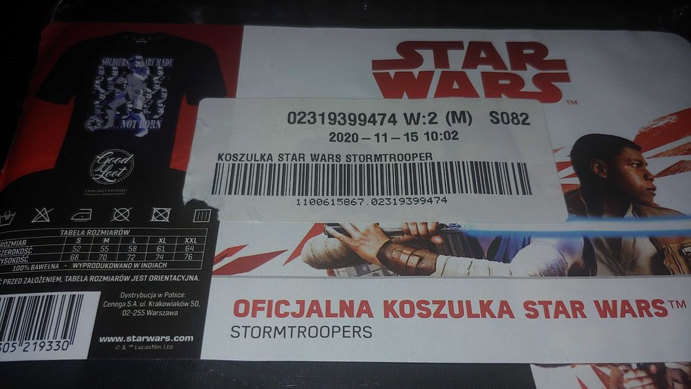 Tshirt star wars meski rozmiar m gruby jakosc