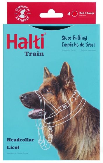 Kantar treningowy dla ciągnącego psa Halti czerwona obroża uzdowa r.4