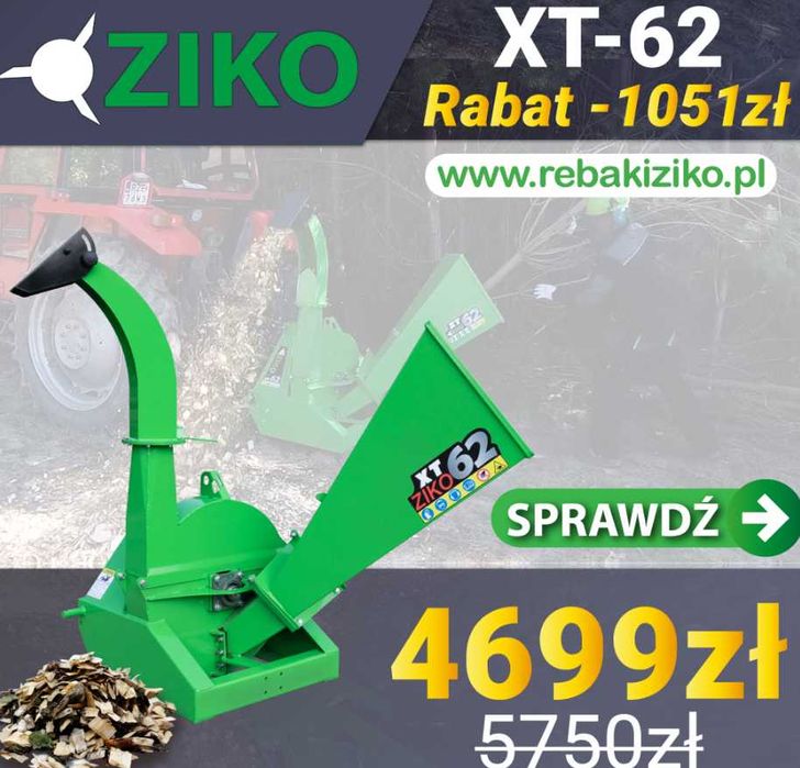 rębak walcowy ZIKO XT-62 === super cena 4699 brutto==