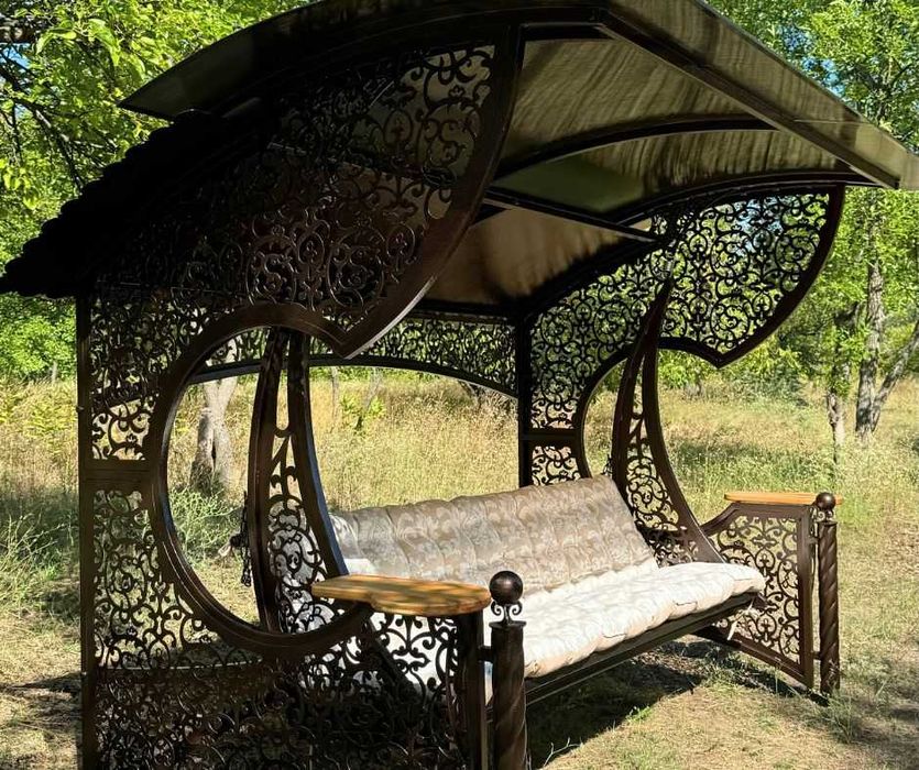 Садовые качели / Гойдалки для саду "Емір" (з м'якою частиною)