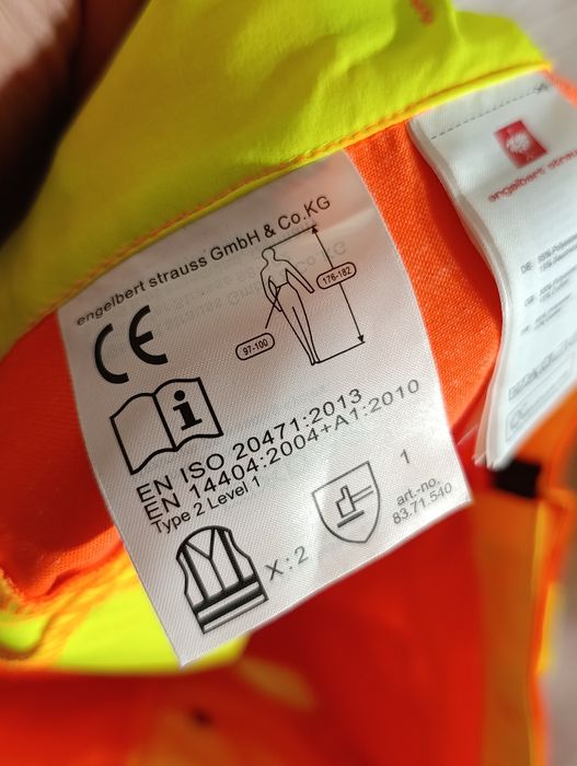 Nowe męskie spodnie robocze ostrzegawcze Engelbert Strauss Motion 2020 roz.54