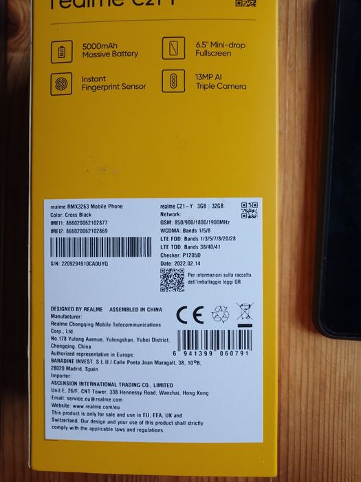 Telefon Realme C21-Y 3/32 sprawny