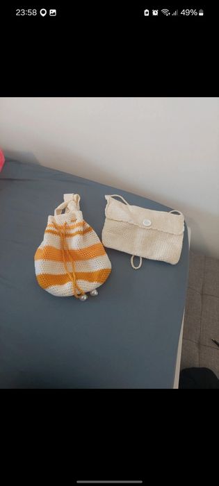 malas de croché feitas á mão