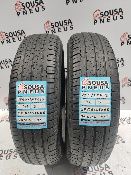 2 pneus semi novos 195-80R15 Bridgestone - Oferta dos portes