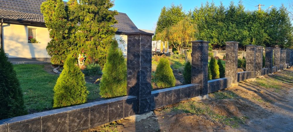 Ogrodzenia ala klinkier, słupki, murki