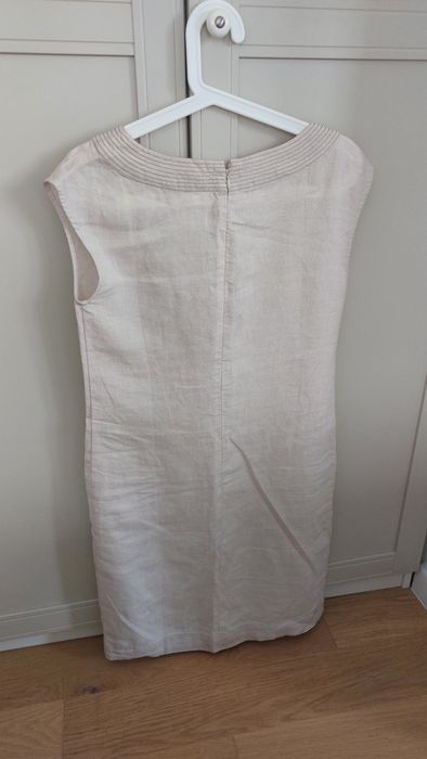 Tatuum nowa lniana sukienka z metką rozmiar 34 beżowa len