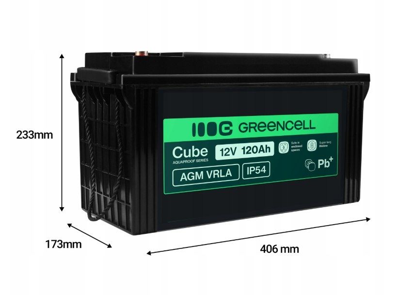 Акумулятор Green Cell AGM VRLA 12 V 120 Ah IP54