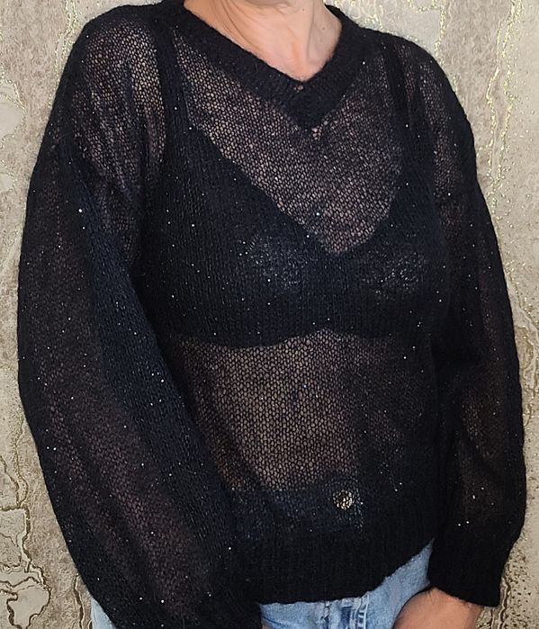 Джемпер з кідмахеру на шовку з паєтками. Розмір 48-50