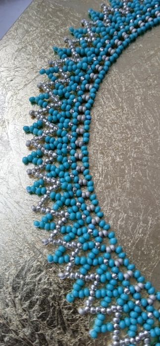 Nowy naszyjnik z koralików Toho turkusowy
