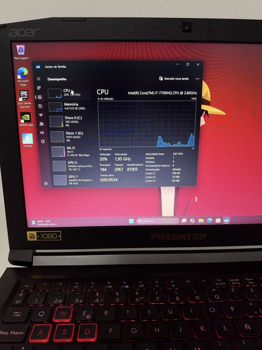 Portátil Gaming Acer Predator - GTX 1060