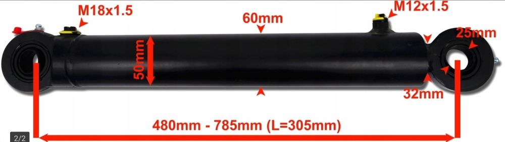 Siłownik pomocniczy wspomagania podnośnika ursus c-385 zetor 8011 itp.