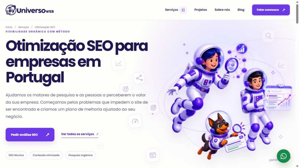 UniversoWeb: criação de sites, lojas online, SEO e soluções digitais