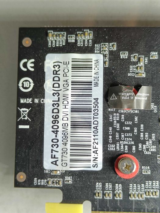 Відеокарта Nvidia AFOX GT730 4GB DVI VGA HDMI у ВІДМІННОМУ Стані