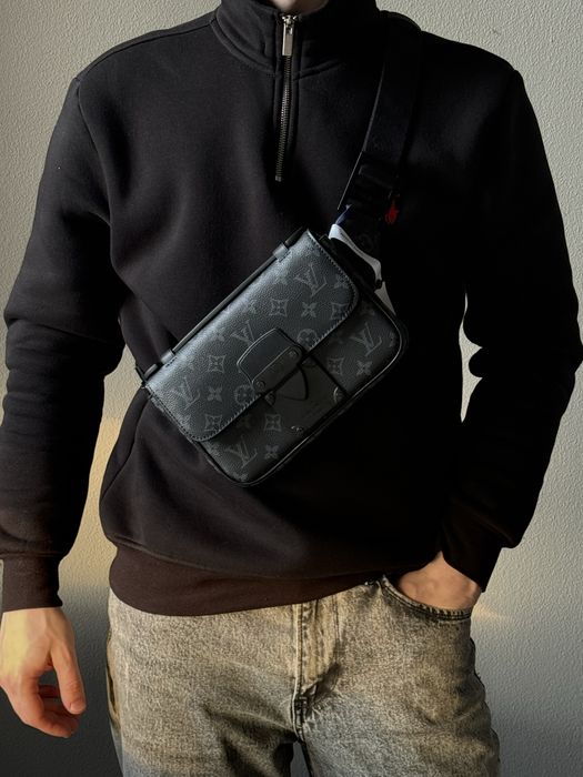 Чоловіча сумка Louis Vuitton мужская сумка бананка слинг барсетка клат