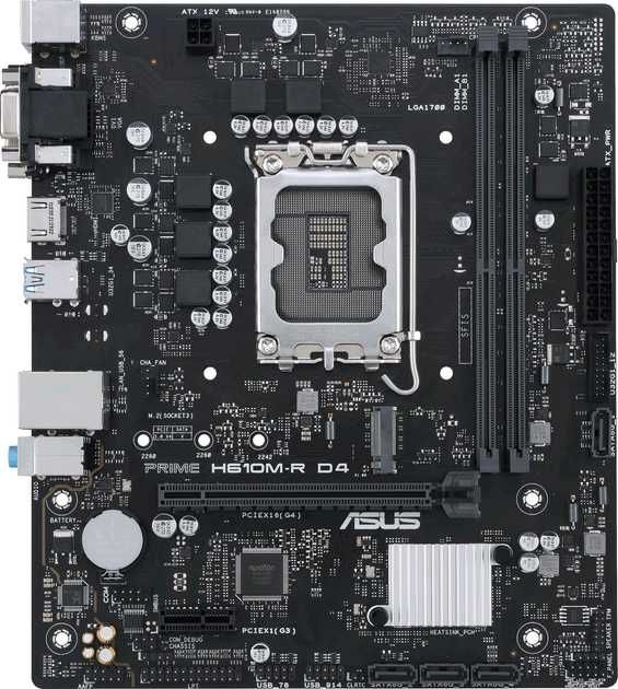 Материнская плата Asus Prime H610M-R D4-SI Socket 1700 новая