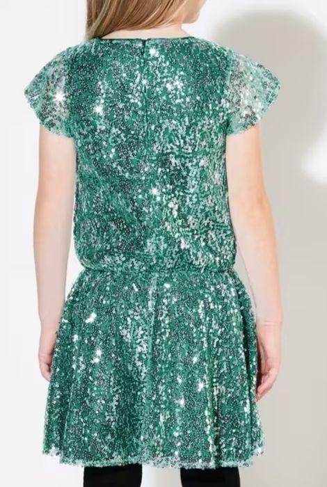 Sukienka śliczna cekinowa z krótkim rękawem galowa John Lewis