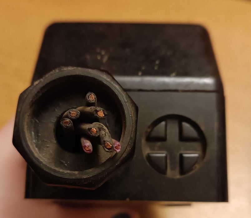 Stary niemiecki przełącznik ebonitowy Klöckner-Möller PKZ 1