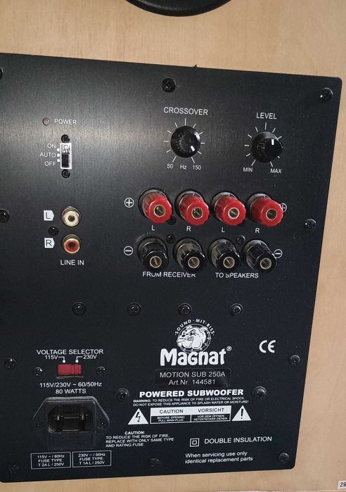 Potężny subwoofer Magnat Sub 250A znakomity stan.