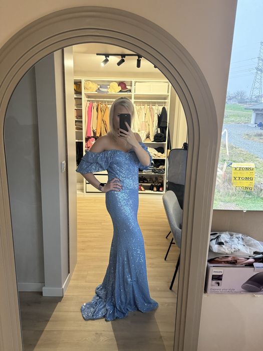 Sukienka nowa efektowna balowa celinowa L i M