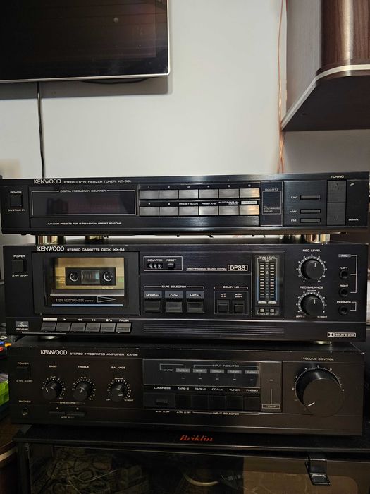 Wieża kenwood (wzmacniacz, deck, tuner)