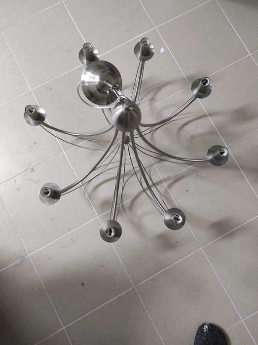 Living room lamp made of stainless steel. As new