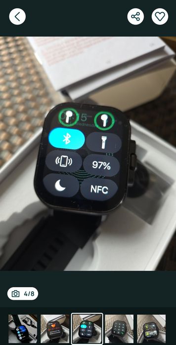 Zegarek  Męski   TWS 2.01" TFT  NFC