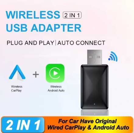 Android Auto - CarPlay - adapter do radia - Plug&Play - 2w1 - 2szt