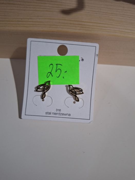 Kolczyki ptaszki stał 316l