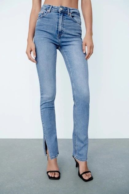 Джинси Zara з розрізами, висока посадка (Розмір EUR 36 / S)