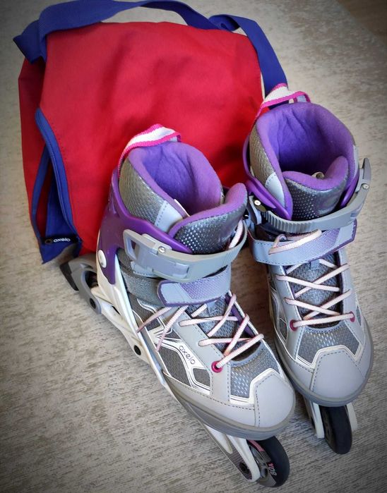 OXELO Inline Skates (Adjustable Size 35–38) + Bag + Protective Gear64173119147778120