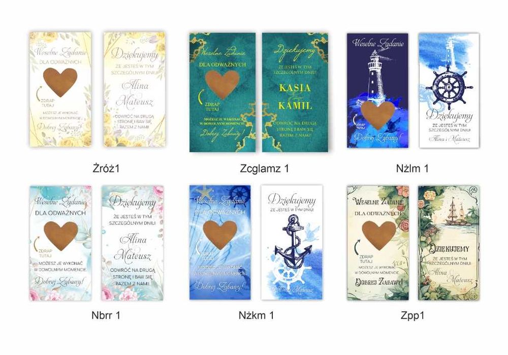 ZDRAPKI WESELNE 150 SZT. Podziękowania dla gości - Różowe Wiśnie Rw2