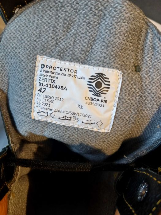 Buty strażackie 47 Protektor Zertix 428A 31cm