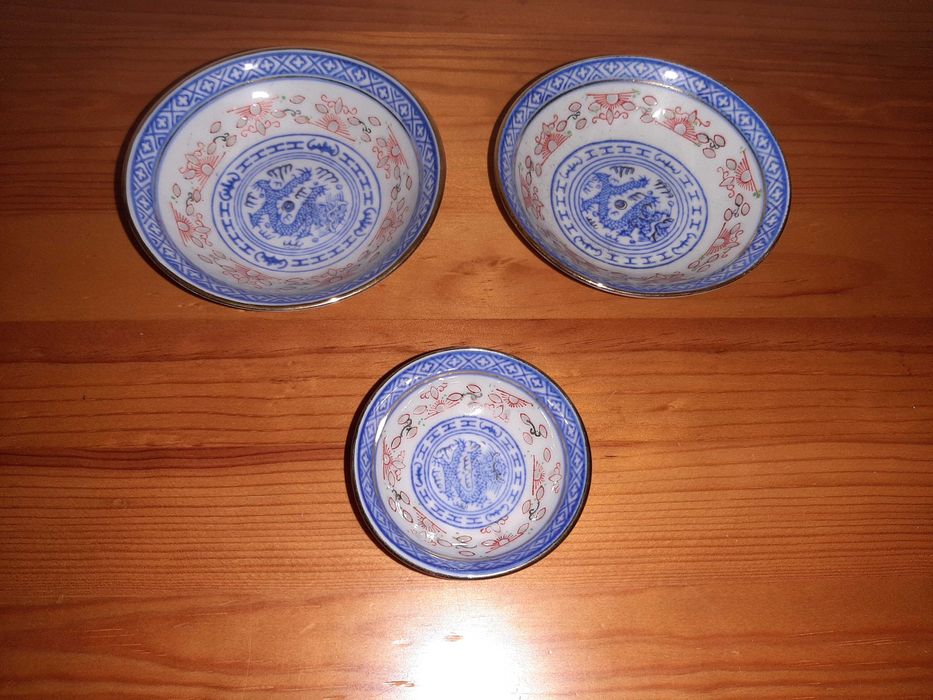 Conjunto de 6 taças de arroz chinesas bago de arroz