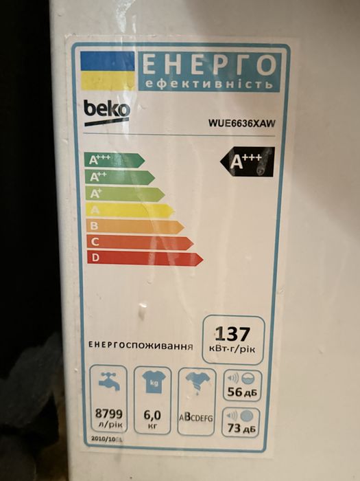 BEKO WUE6636XAW Пральна машина