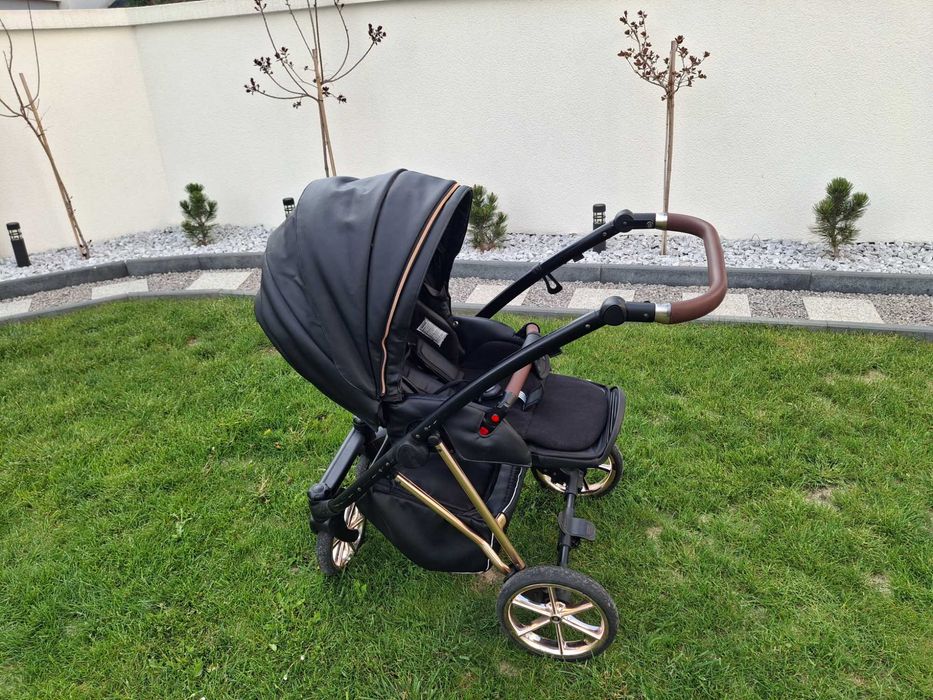 BabyActive Musse Ultra - Wózek Głęboko-Spacerowy 2w1 BLACK/ROSE GOLD