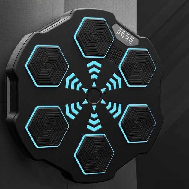 Музыкальная  боксерская тренажер груша для бокса с подсветкой+перчатки