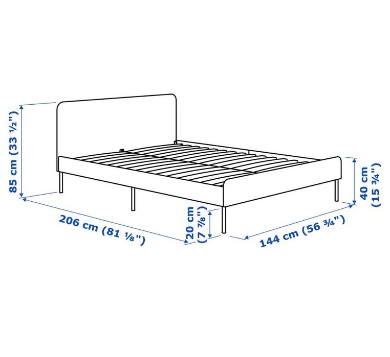 Estrutura Cama Casal Preta IKEA