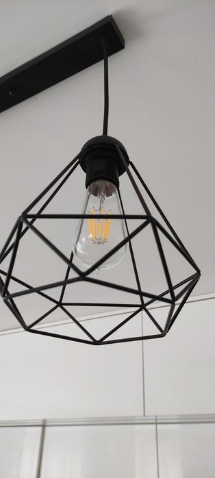 2 lampy wiszące czarne