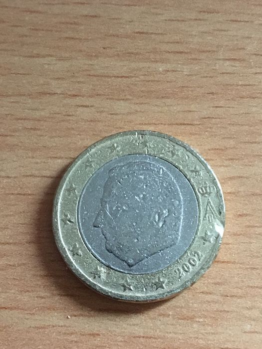 2002 Belgian 1 Euro Coin, Broken