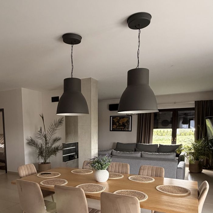 Stylowe lampy wiszące – loft, nowoczesny design Ikea 2 szt.