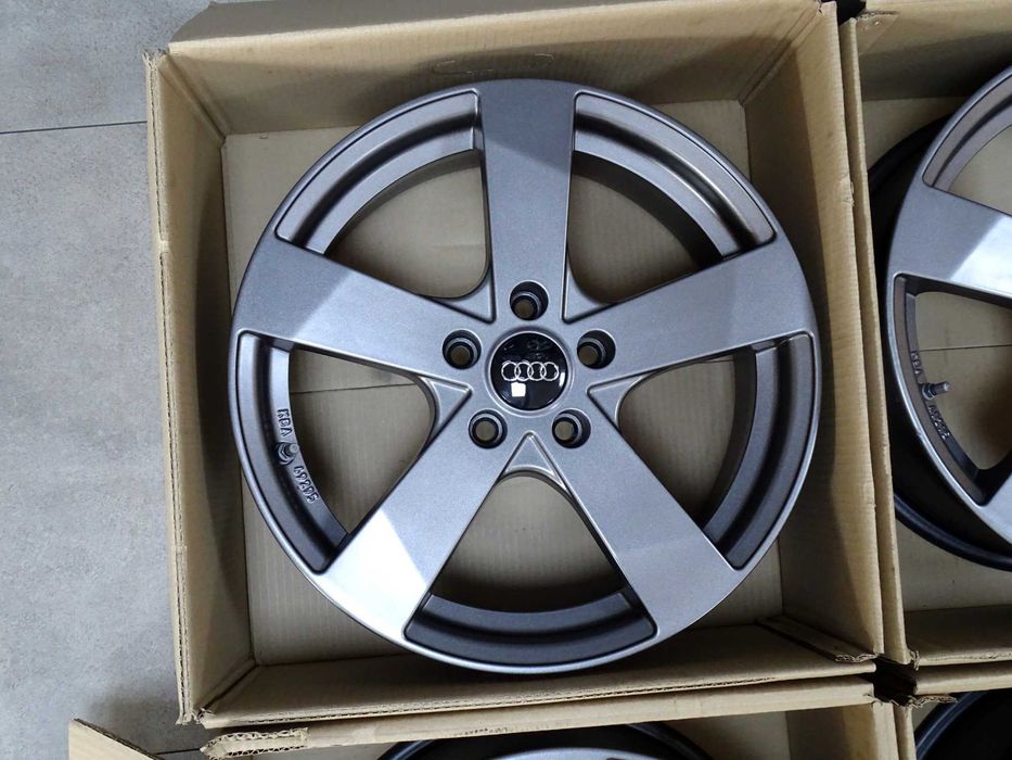 Felgi 17" AUDI GRAFITOWE A3 A4 A6 5x112 Et38 Wulkanizacja Opony Lubań Krims