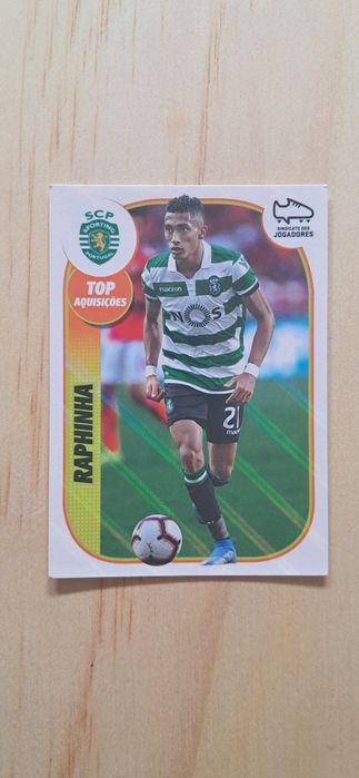 Cromo futebol de Raphinha(Sporting)da Panini