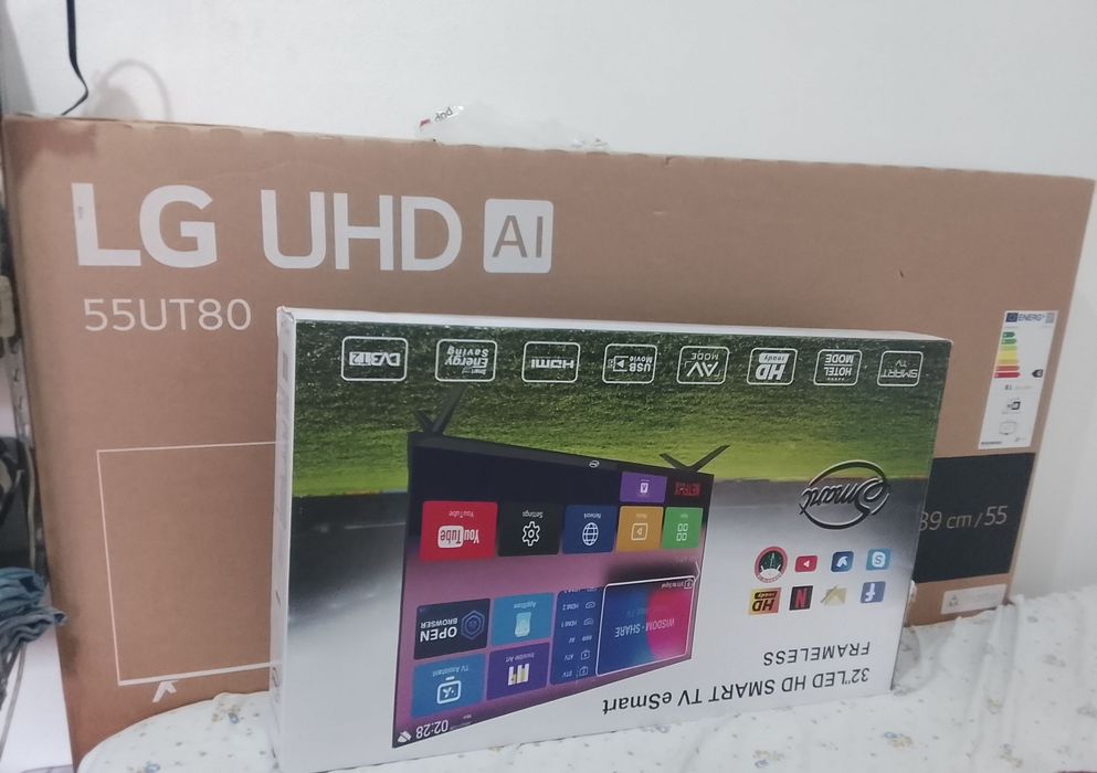 LG 32-inch LED HD TV, 55-inch UHD AI Smart 4K TV